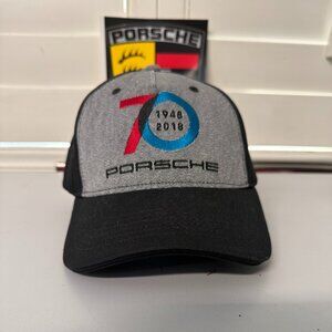 Porsche 70th Anniversary Hat Car Racing Strap Back Golf Beach Baseball Dad Cap